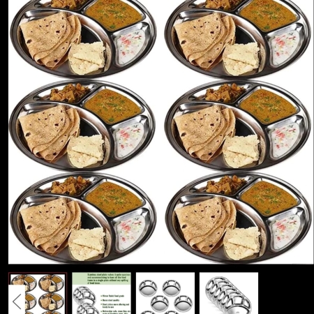 270 g weight 6 pcs four chamber platter